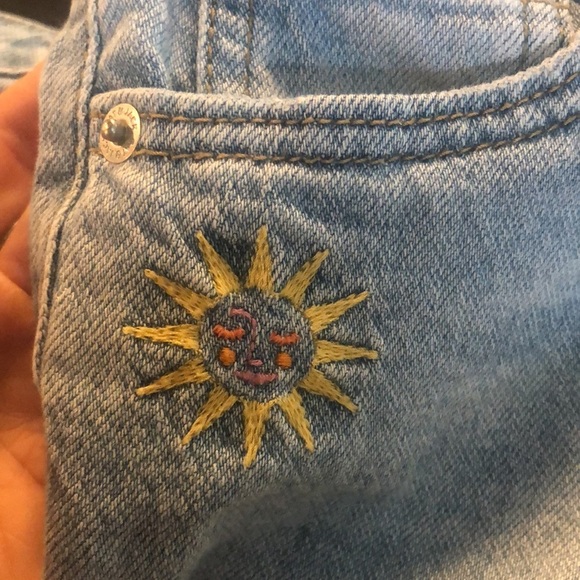 2 Pair Cat & Jack Light Blue Frayed Jean Shorts in great cond size girls XL (14) - Picture 9 of 9